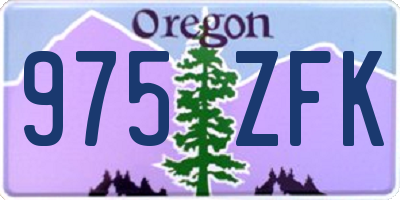 OR license plate 975ZFK
