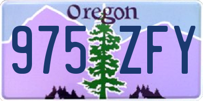 OR license plate 975ZFY