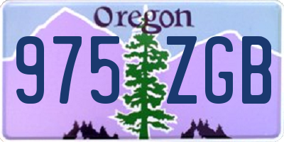 OR license plate 975ZGB