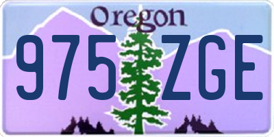 OR license plate 975ZGE