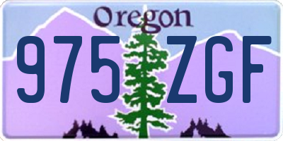 OR license plate 975ZGF