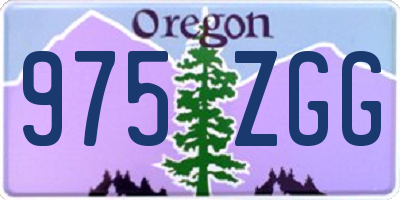 OR license plate 975ZGG