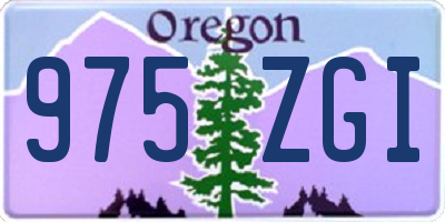 OR license plate 975ZGI