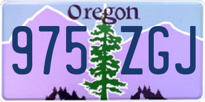 OR license plate 975ZGJ