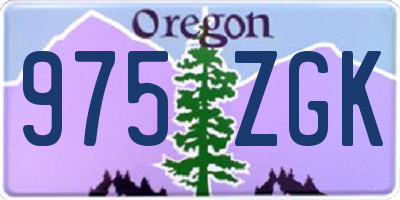 OR license plate 975ZGK