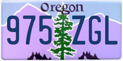OR license plate 975ZGL