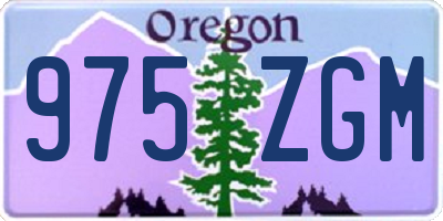 OR license plate 975ZGM