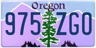 OR license plate 975ZGO