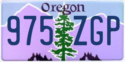 OR license plate 975ZGP