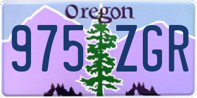 OR license plate 975ZGR