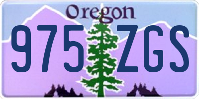 OR license plate 975ZGS