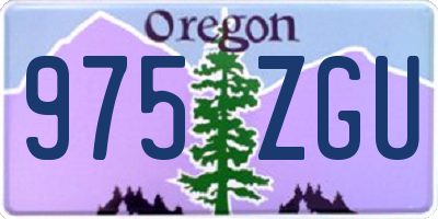 OR license plate 975ZGU