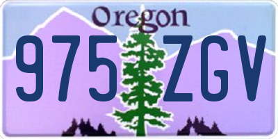 OR license plate 975ZGV