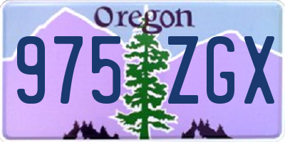 OR license plate 975ZGX