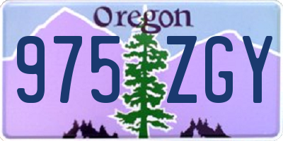 OR license plate 975ZGY