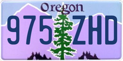 OR license plate 975ZHD
