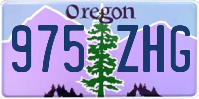 OR license plate 975ZHG