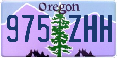 OR license plate 975ZHH