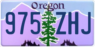 OR license plate 975ZHJ