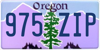 OR license plate 975ZIP