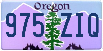 OR license plate 975ZIQ