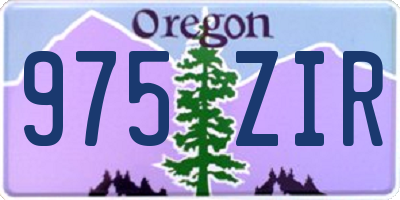 OR license plate 975ZIR