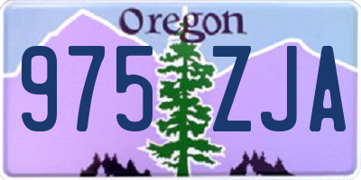 OR license plate 975ZJA