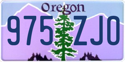 OR license plate 975ZJO