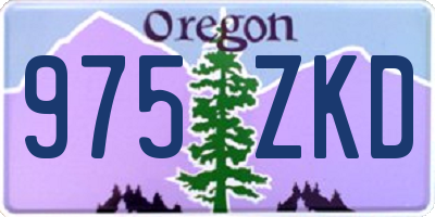 OR license plate 975ZKD