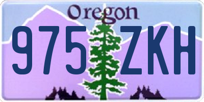 OR license plate 975ZKH