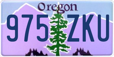 OR license plate 975ZKU