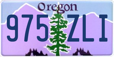 OR license plate 975ZLI