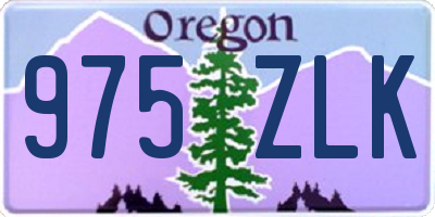 OR license plate 975ZLK