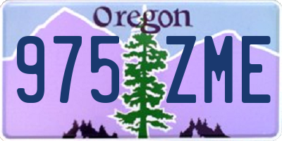 OR license plate 975ZME
