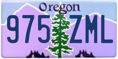 OR license plate 975ZML