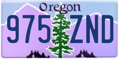 OR license plate 975ZND