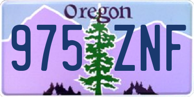 OR license plate 975ZNF