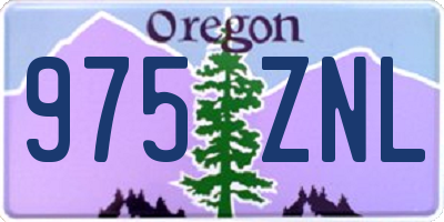 OR license plate 975ZNL