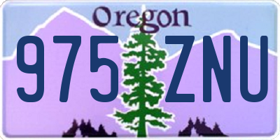 OR license plate 975ZNU