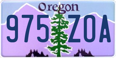 OR license plate 975ZOA