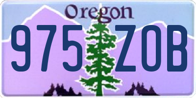 OR license plate 975ZOB