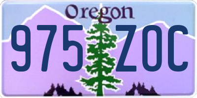 OR license plate 975ZOC