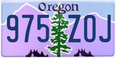 OR license plate 975ZOJ