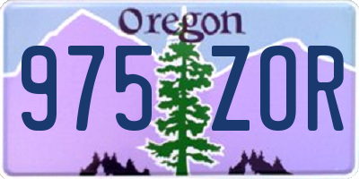 OR license plate 975ZOR