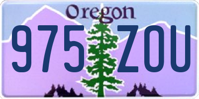 OR license plate 975ZOU