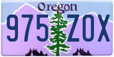 OR license plate 975ZOX