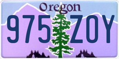 OR license plate 975ZOY