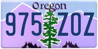 OR license plate 975ZOZ
