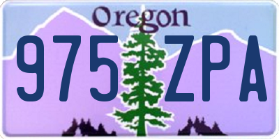 OR license plate 975ZPA