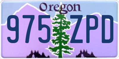 OR license plate 975ZPD